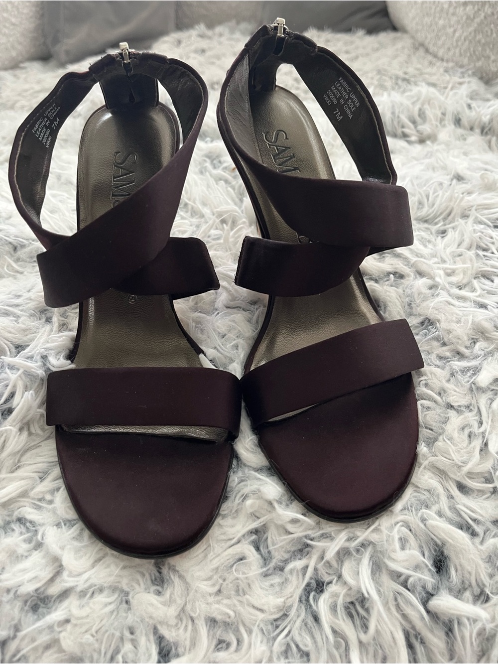 Sam Edelman Strappy High Heeled Sandals in Dark Brown/Chocolate